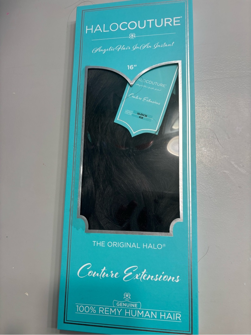HaloCouture 16" Black Couture Halo Extension - Remy Human Hair